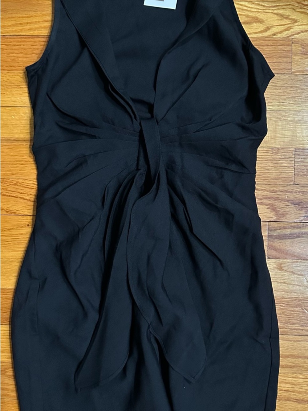 Women’s Black Mini Twist-Front Dress